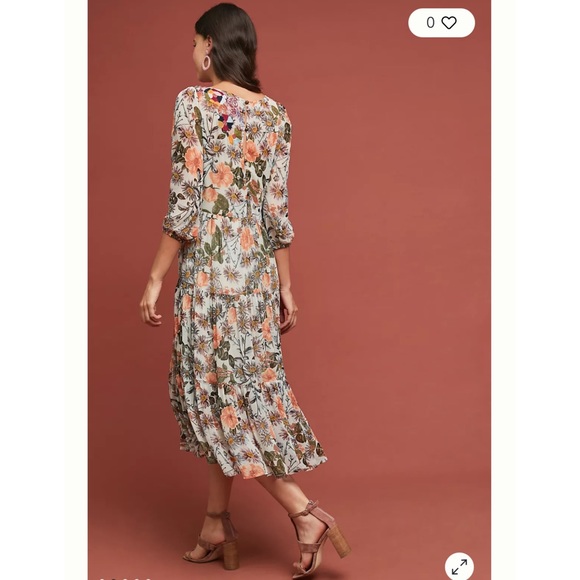 Anthropologie Meadow Rue Espalier Embroidered Tunic Dress, sz M - Picture 2 of 10